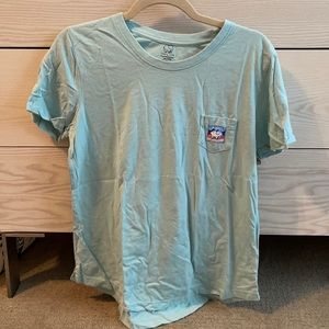 light blue short sleeve ivory ella tee